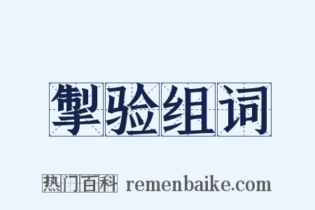 掣验组词是什么意思的图片